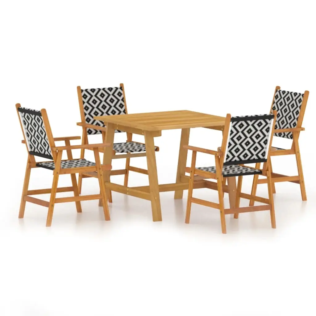 Ensemble de 5 pcs table de jardin avec chaises – mobilier de jardin Bois d’acacia solide-JU2764