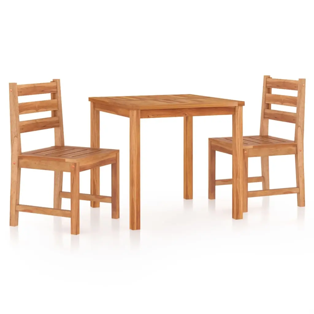 Ensemble de 3 pcs table de jardin avec chaises – mobilier de jardin Bois de teck massif-JU2657