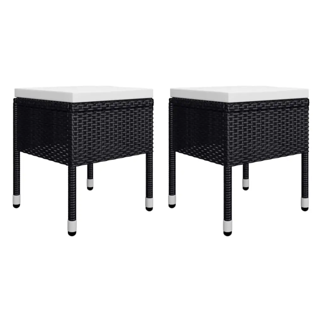 Ensemble de 5 pcs table de jardin avec chaises – mobilier de jardin Noir-JU2952
