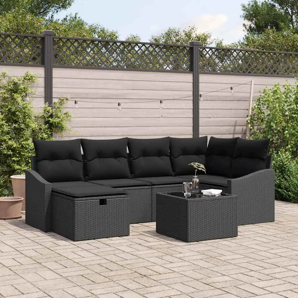 Ensemble de Canapés avec coussin 7 pcs polyrotin vidaXL 3360624