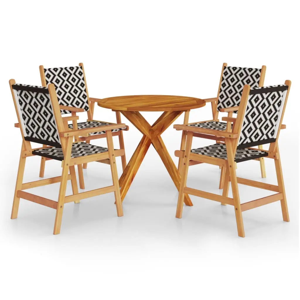 Ensemble de 5 pcs table de jardin avec chaises – mobilier de jardin Bois d’acacia solide-JU2599