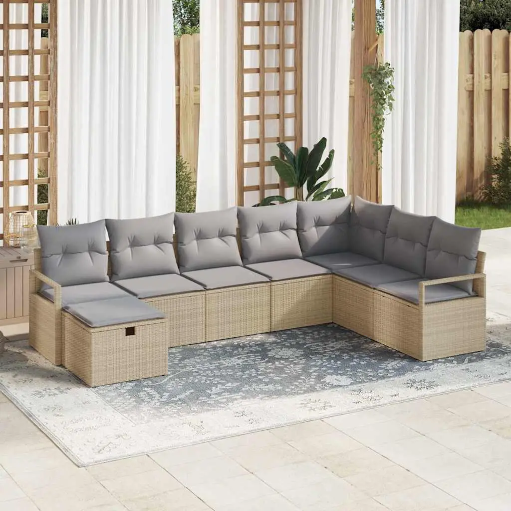 Ensemble de Canapés avec coussin 6 pcs polyrotin vidaXL 3360561