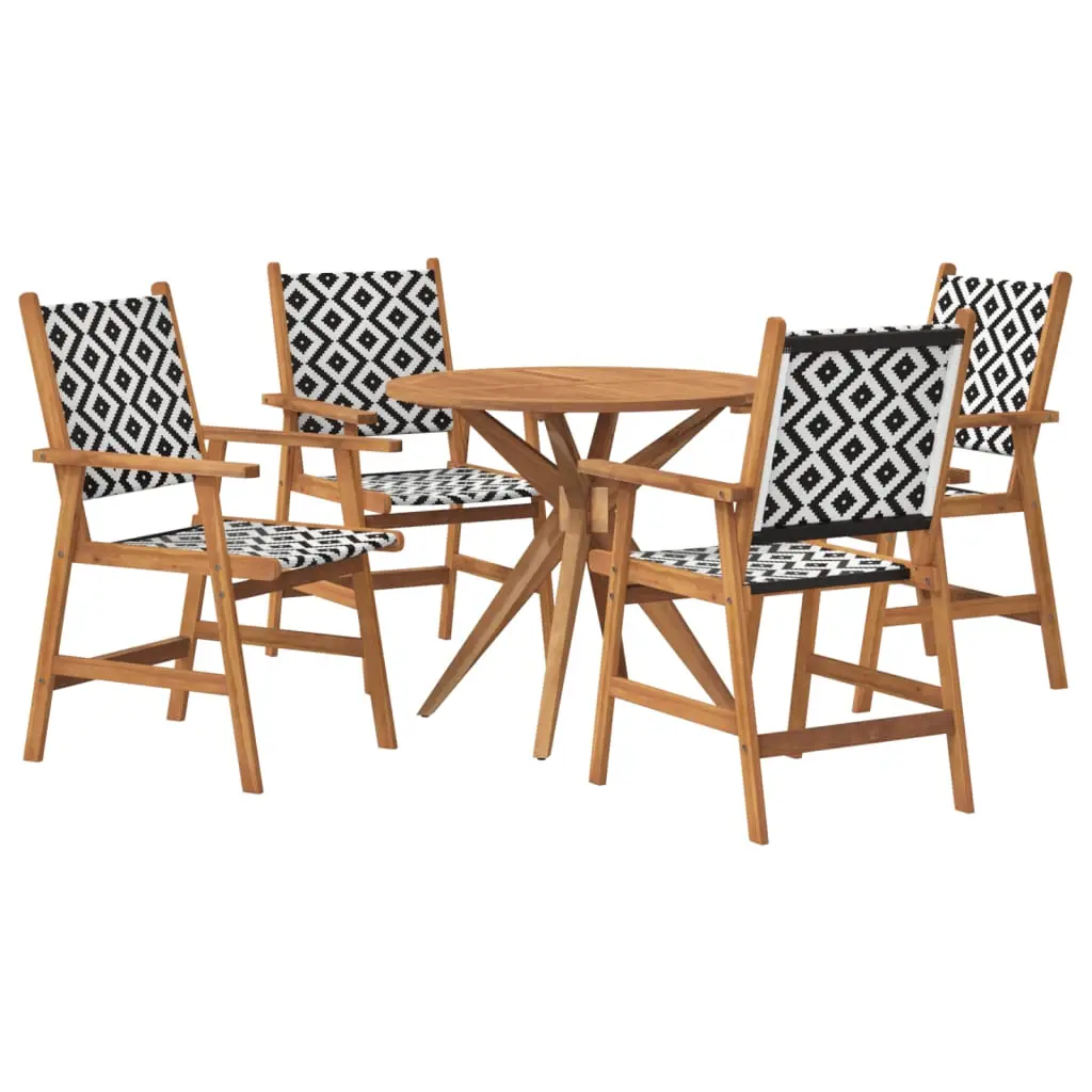 Ensemble de 5 pcs table de jardin avec chaises – mobilier de jardin Bois d’acacia solide-JU2804