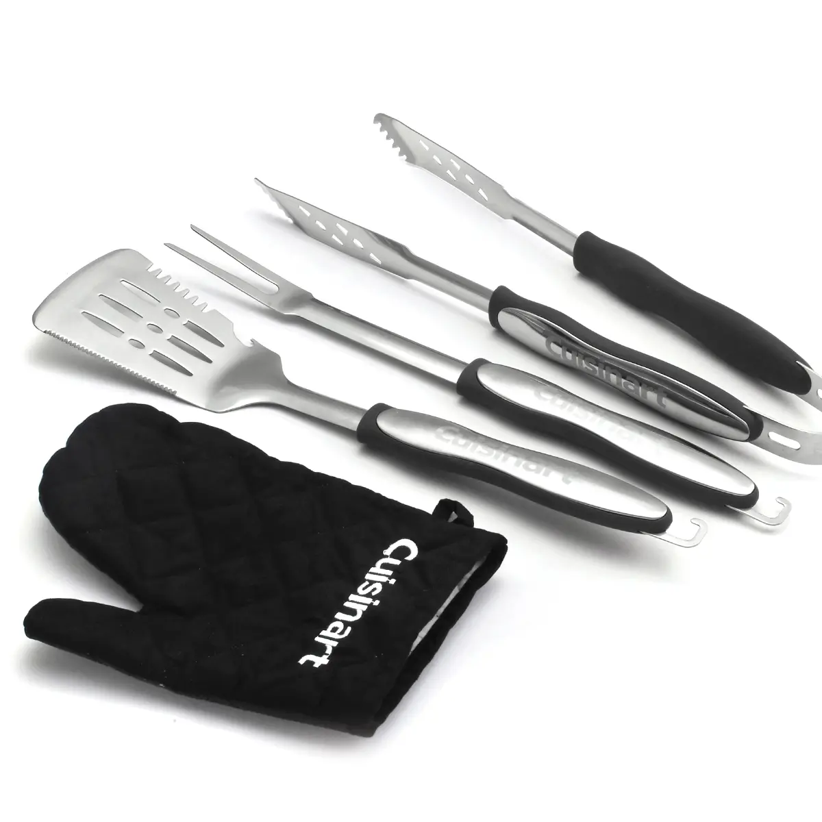 Ensemble de 3 outils pour grillades + gant – noir CGS134BLEU Cuisinart
