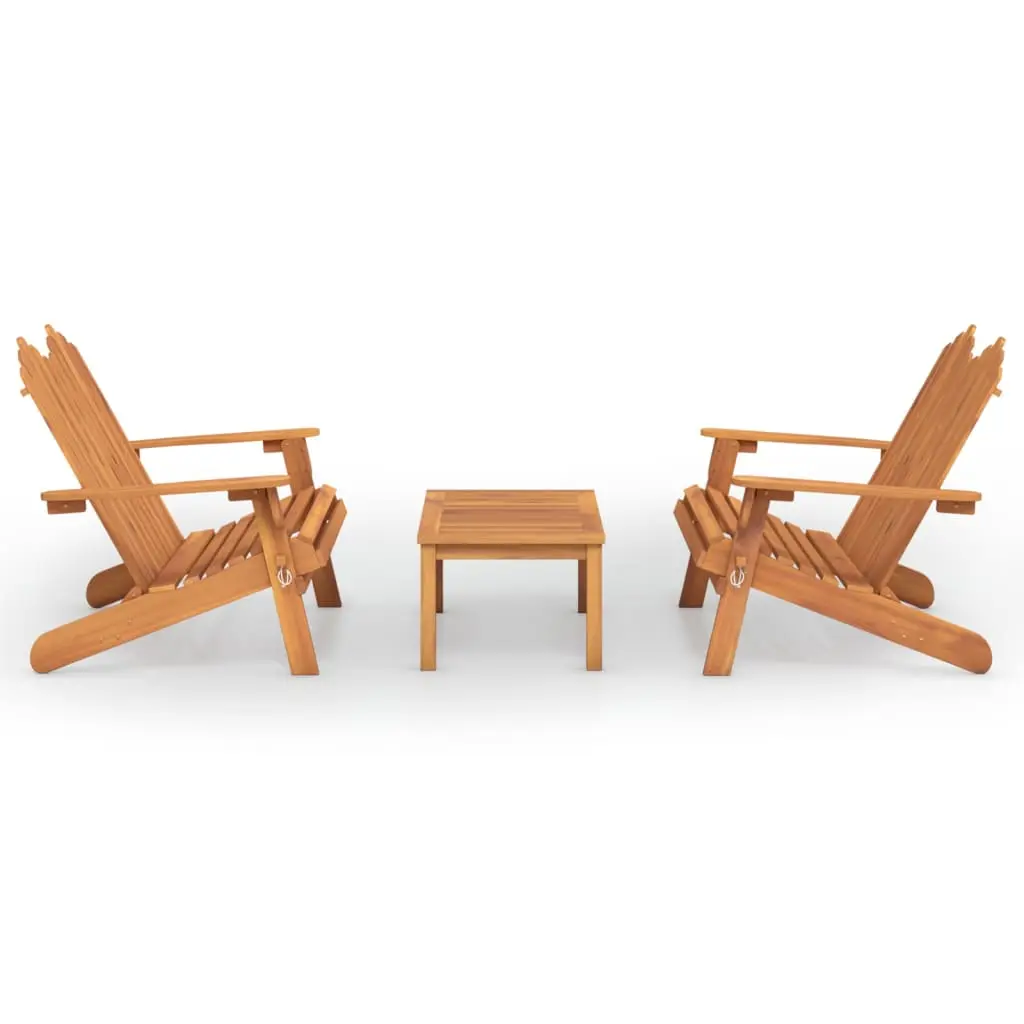 Ensemble de 3 pcs salon de jardin – Mobilier d’extérieur – Mobilier de jardin bois acacia solide-JU7240