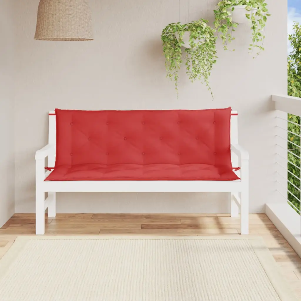 Ensemble Coussins Banc Extérieur Tissu Oxford Résistant pour Terrasse Rouge 150x50x7 cm – ComfortXL Outdoor Living