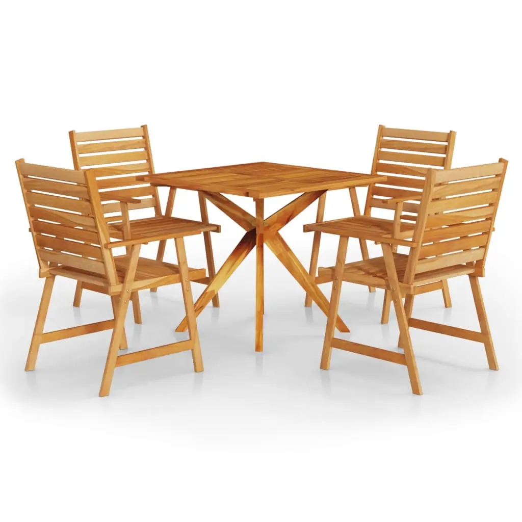 Ensemble de 5 pcs table de jardin avec chaises – mobilier de jardin Bois d’acacia massif-JU2689
