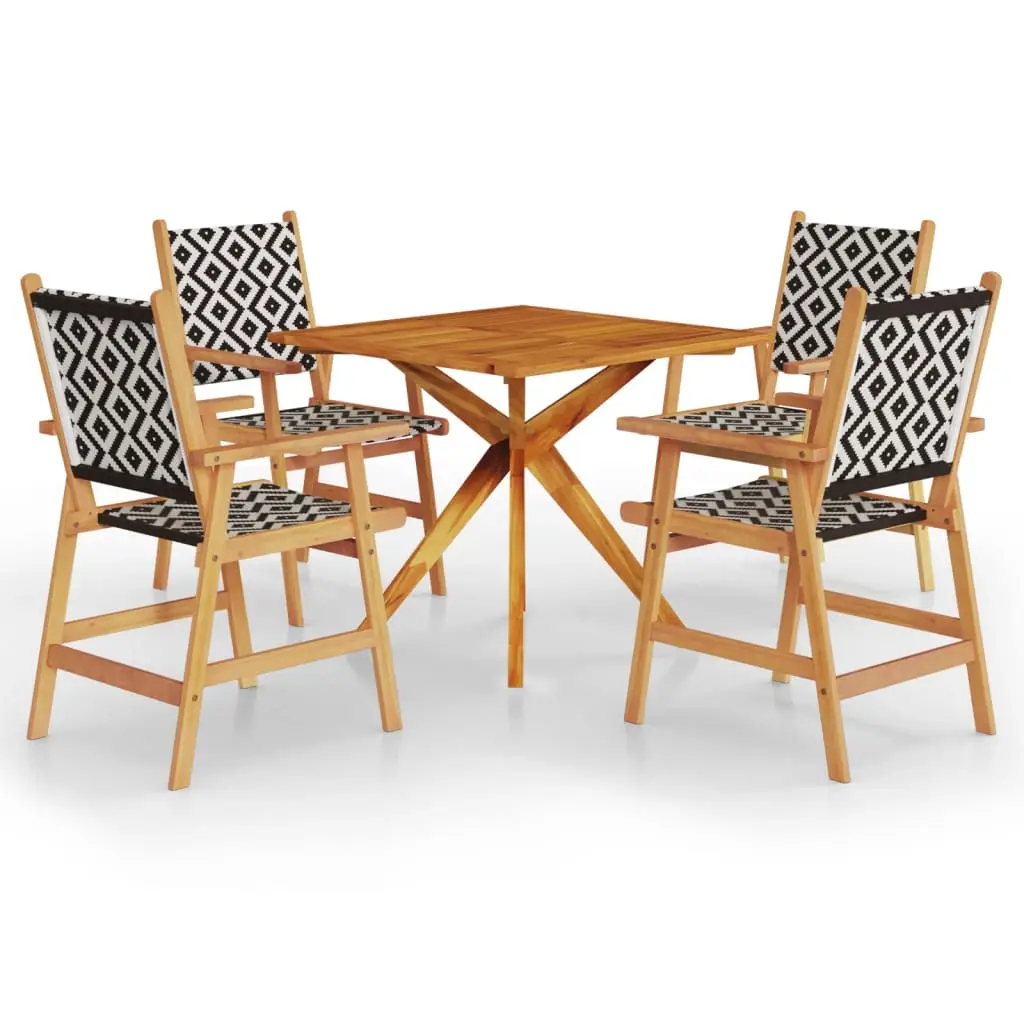 Ensemble de 5 pcs table de jardin avec chaises – mobilier de jardin Bois d’acacia massif-JU2840