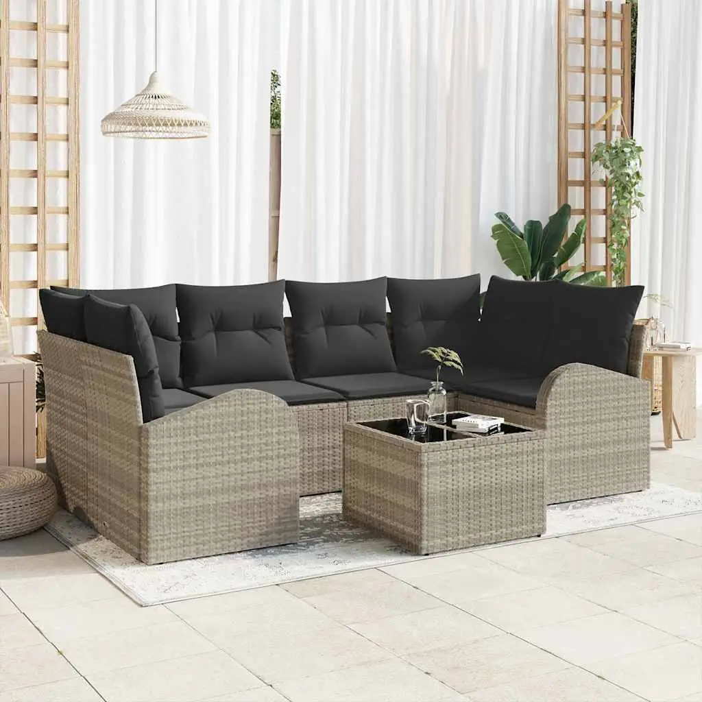 Ensemble de canapé de jardin Gris clair 55 x 55 x 37 cm vidaXL 3345942