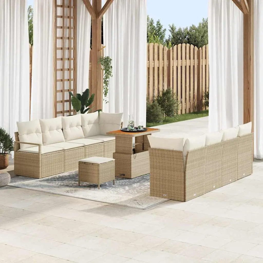 Ensemble de canapé de jardin Beige et crème 90 x 55 x 71 cm vidaXL 3364451