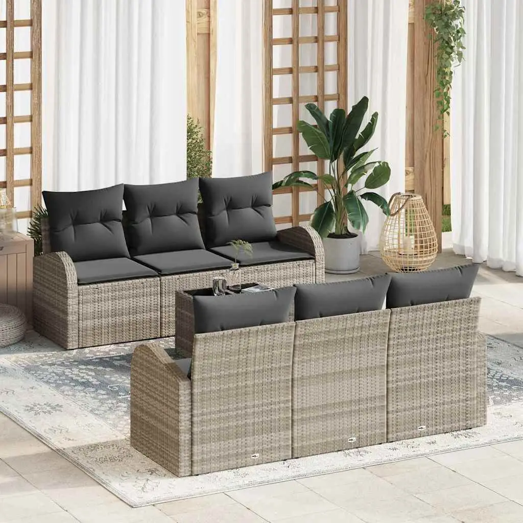 Ensemble de canapé de jardin Gris clair 55 x 55 x 37 cm vidaXL 3345932