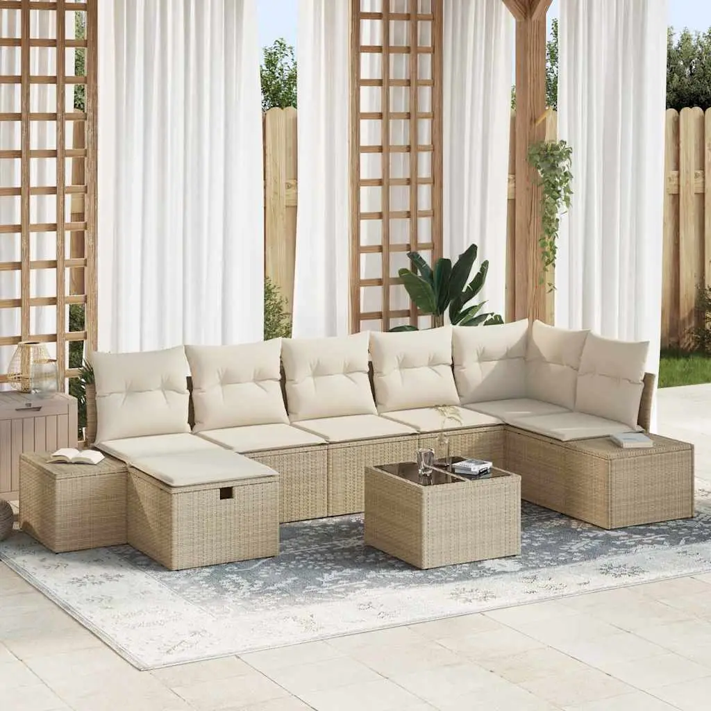 Ensemble de Canapés avec coussin 8 pcs polyrotin vidaXL 3360742
