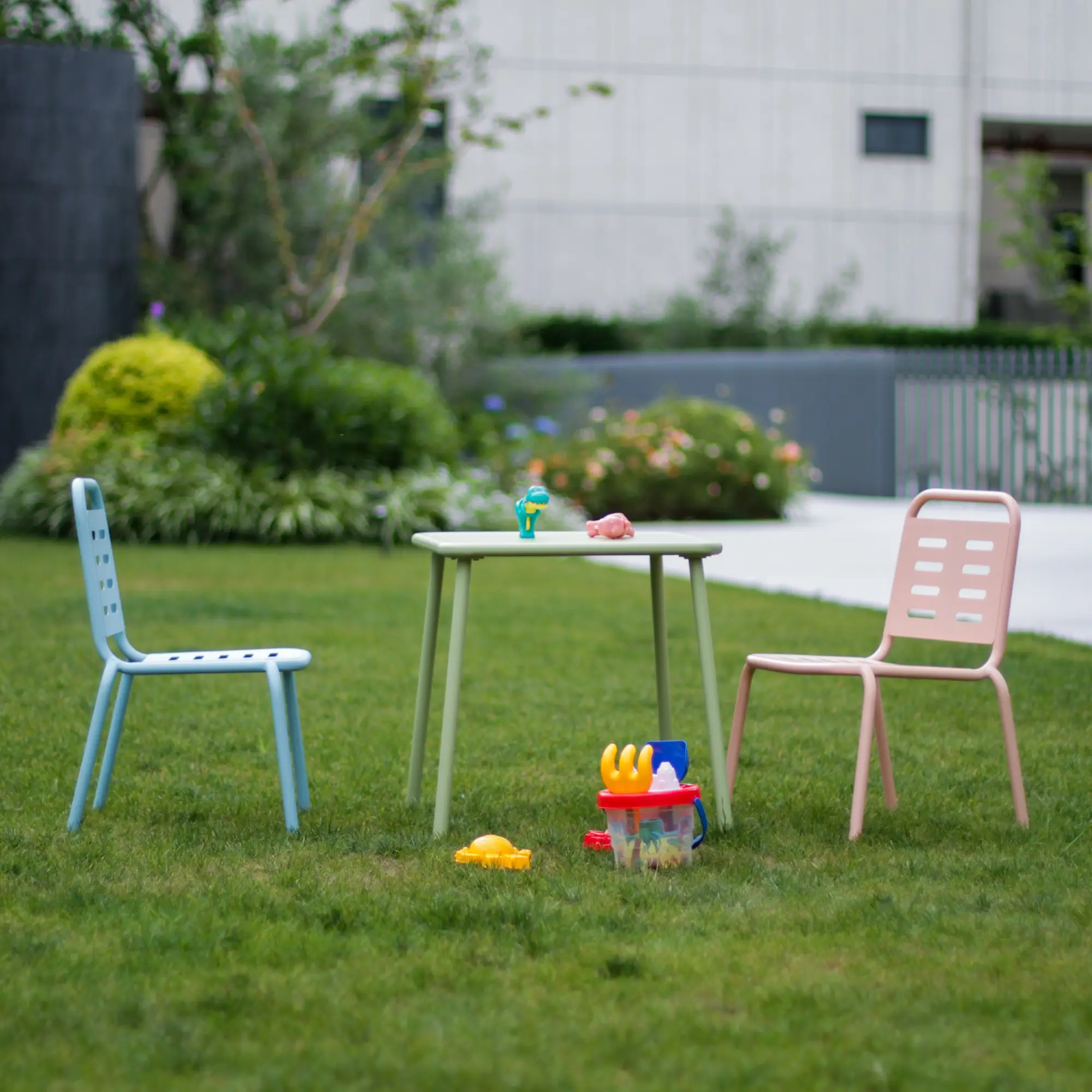 Ensemble de 3 meubles pour enfants Etroubles vert bleu rose casa.pro