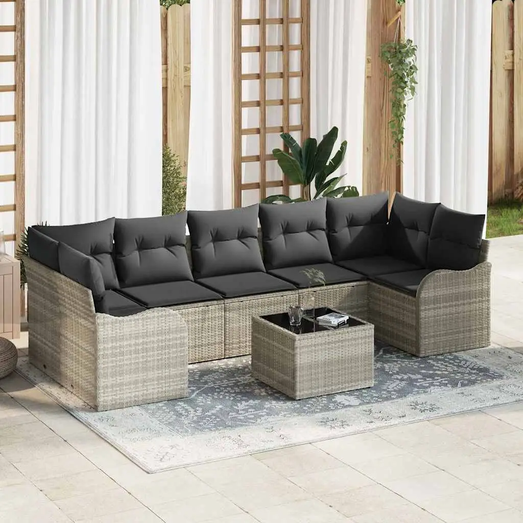 Ensemble de canapé de jardin Gris clair 55 x 55 x 37 cm vidaXL 3345622