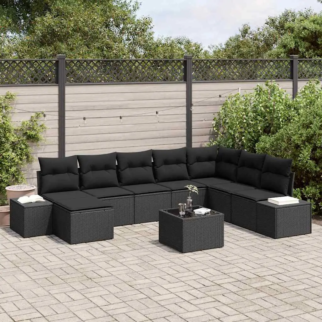 Ensemble de canapé de jardin avec coussin 9 pcs polyrotin vidaXL 3347193