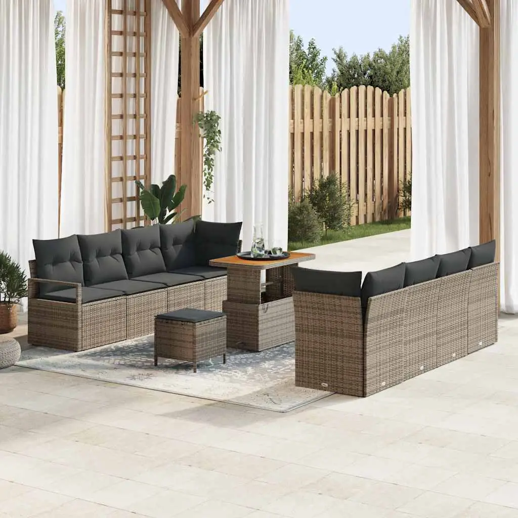 Ensemble de canapé de jardin avec coussin Gris 90 x 55 x 71 cm vidaXL 3364453