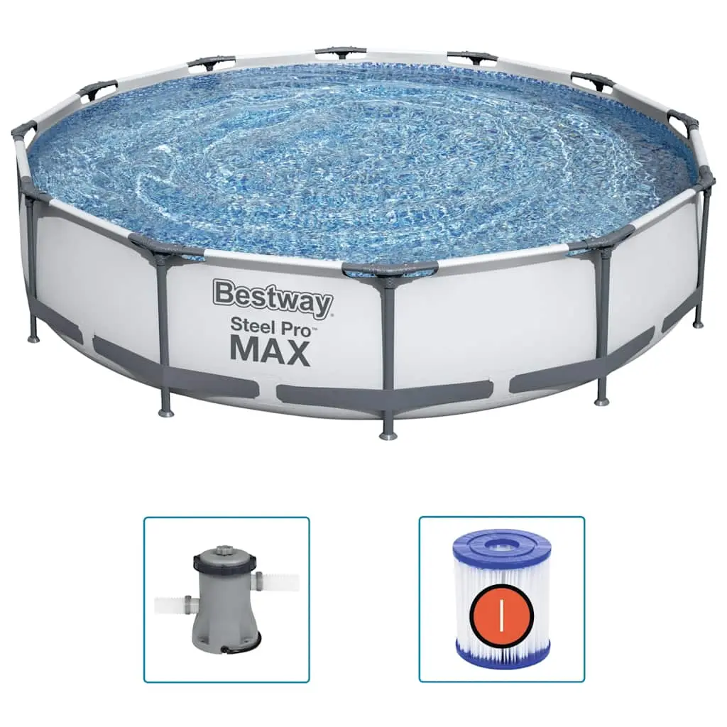 Ensemble de piscine – piscine hors sol Steel Pro MAX 366×76 cm PC439