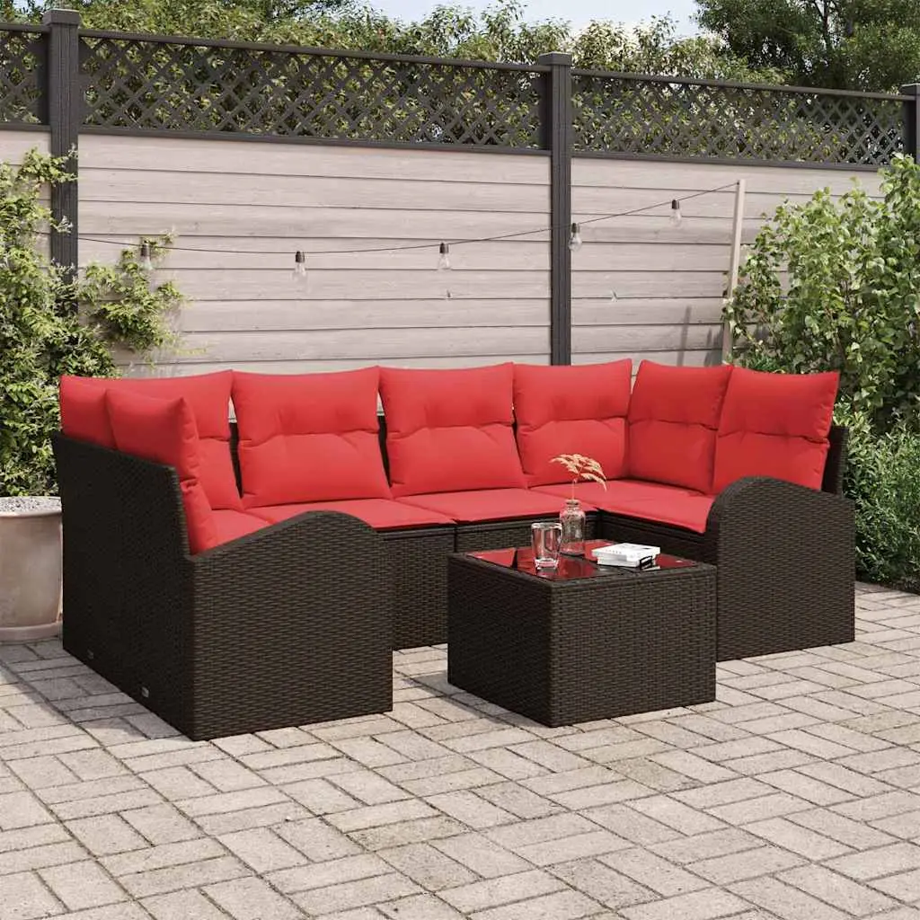 Ensemble de canapé de jardin Marron 55 x 55 x 37 cm polyrotin vidaXL 3345944