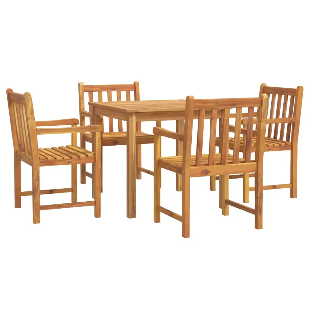 Ensemble de 5 pcs table de jardin avec chaises – mobilier de jardin Bois d’acacia solide-JU2711