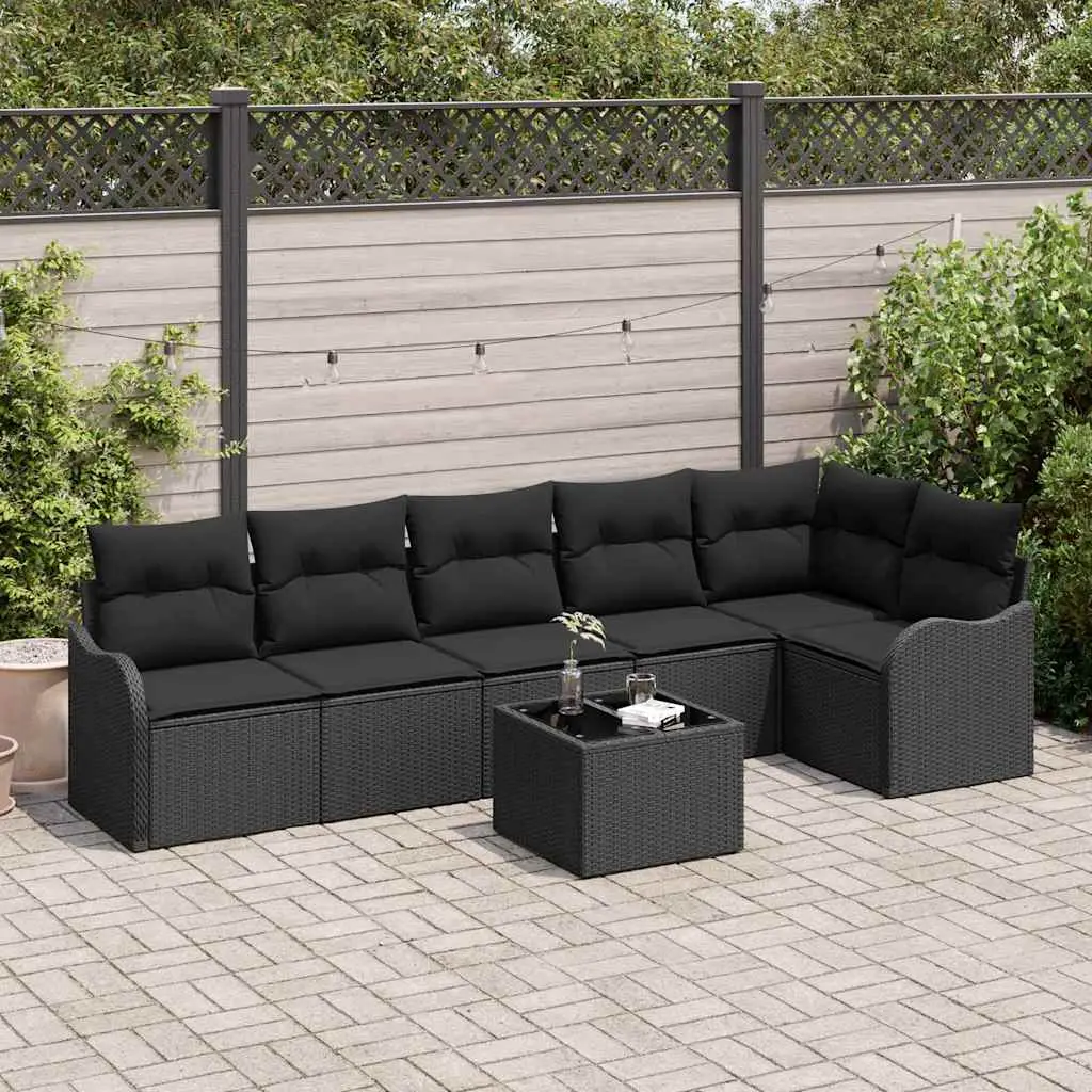 Ensemble de jardin 9 pcs en résine tressée avec rangements et table Marron – ComfortXL Outdoor Living