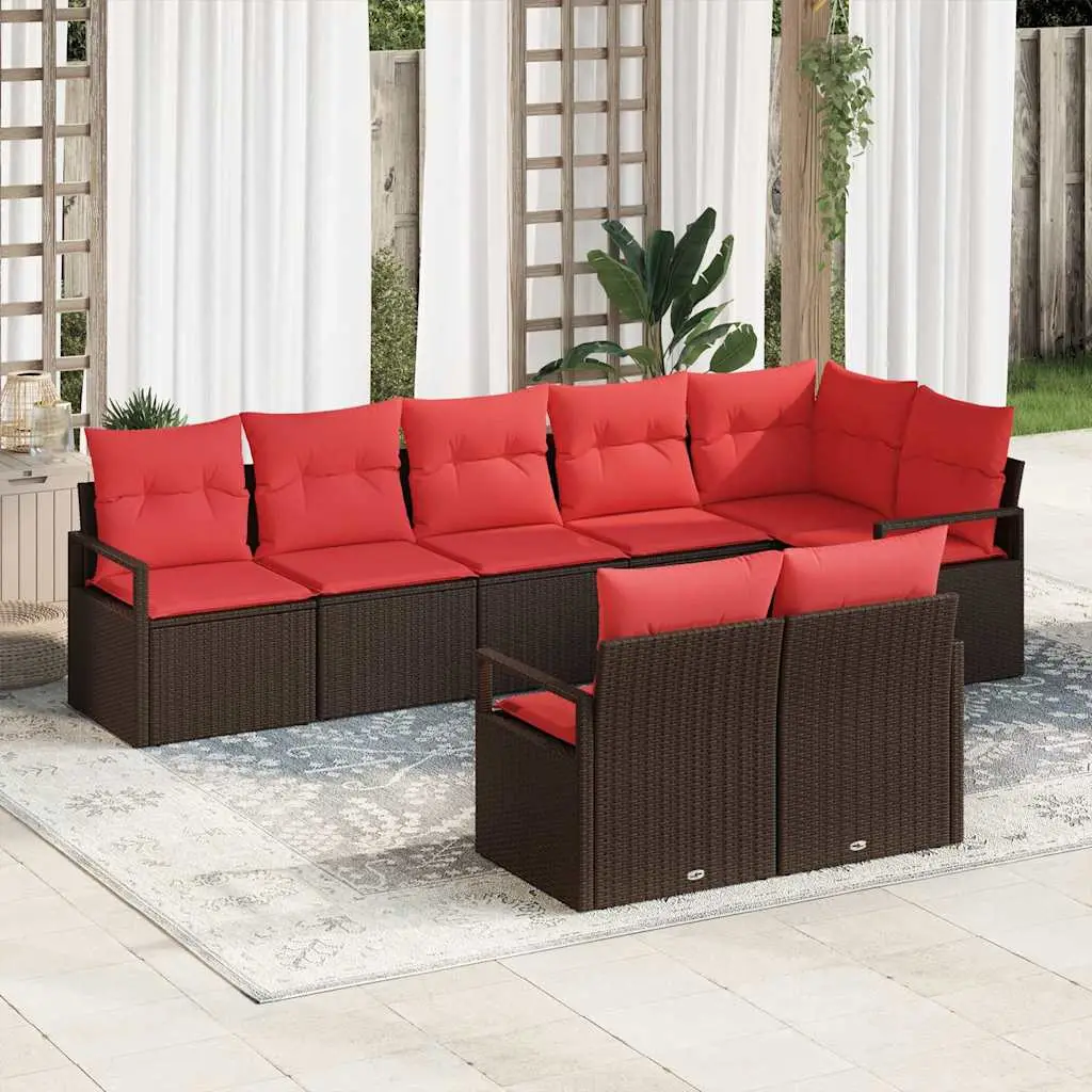 Ensemble de Canapés 8 pcs Marron polyrotin vidaXL 3346434