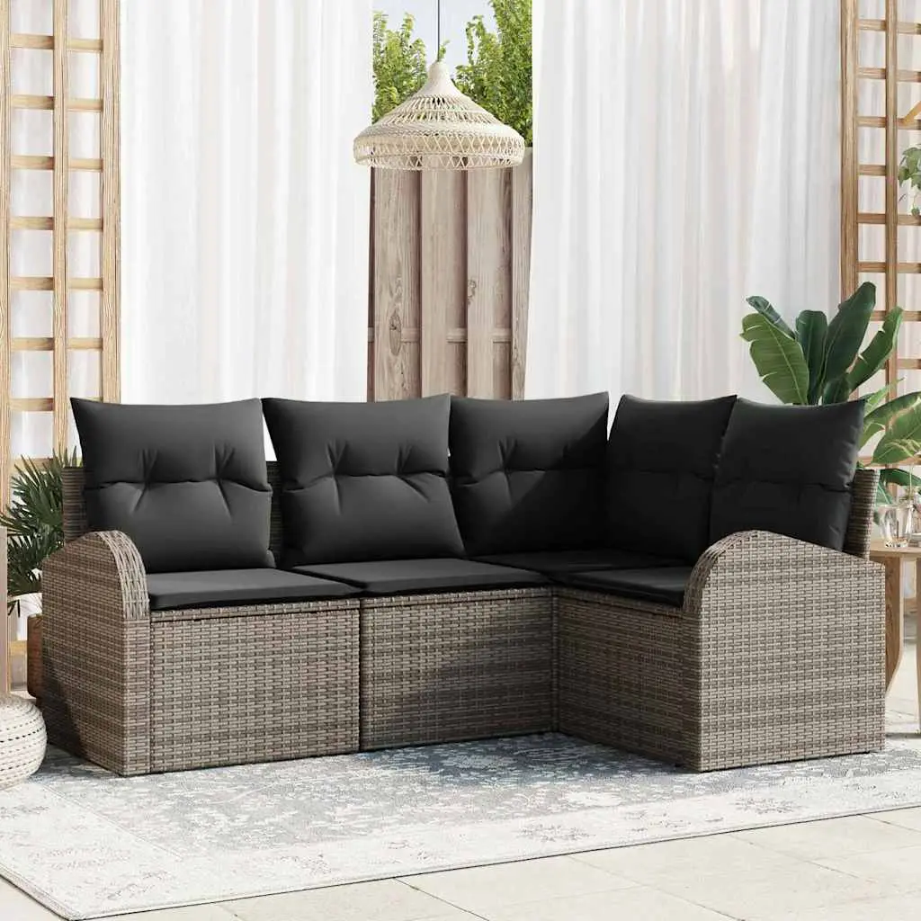 Ensemble de canapé de jardin Gris polyrotin vidaXL 3346019