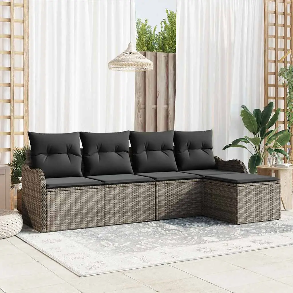Ensemble de canapé de jardin Gris polyrotin vidaXL 3345659