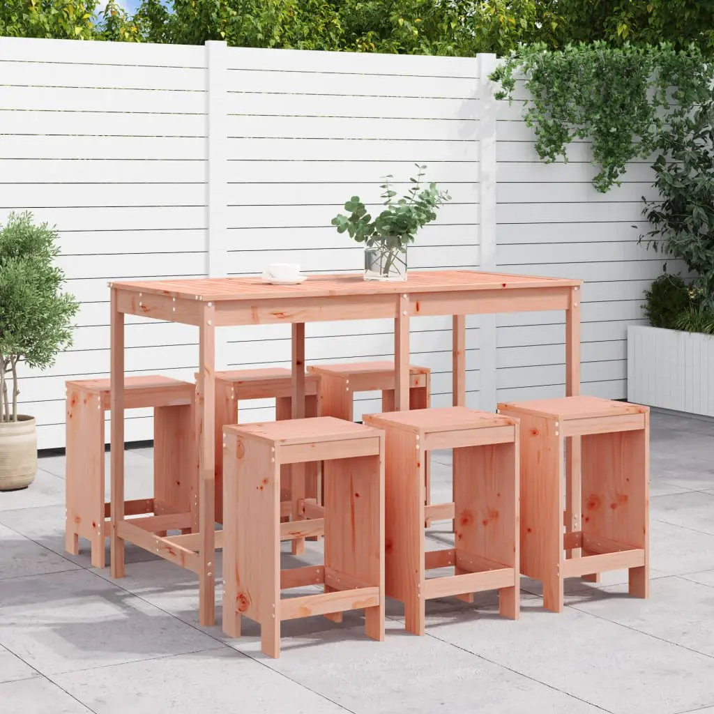 Ensemble de bar de jardin 7 pcs bois massif douglas vidaXL 3157756