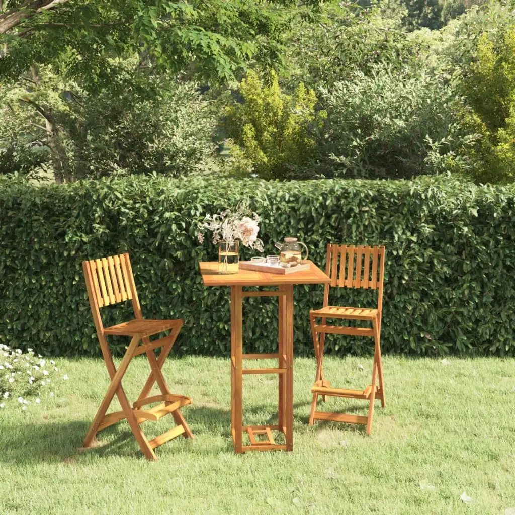 Ensemble de bar d’extérieur 3 pcs Bois d’acacia massif vidaXL 3104961