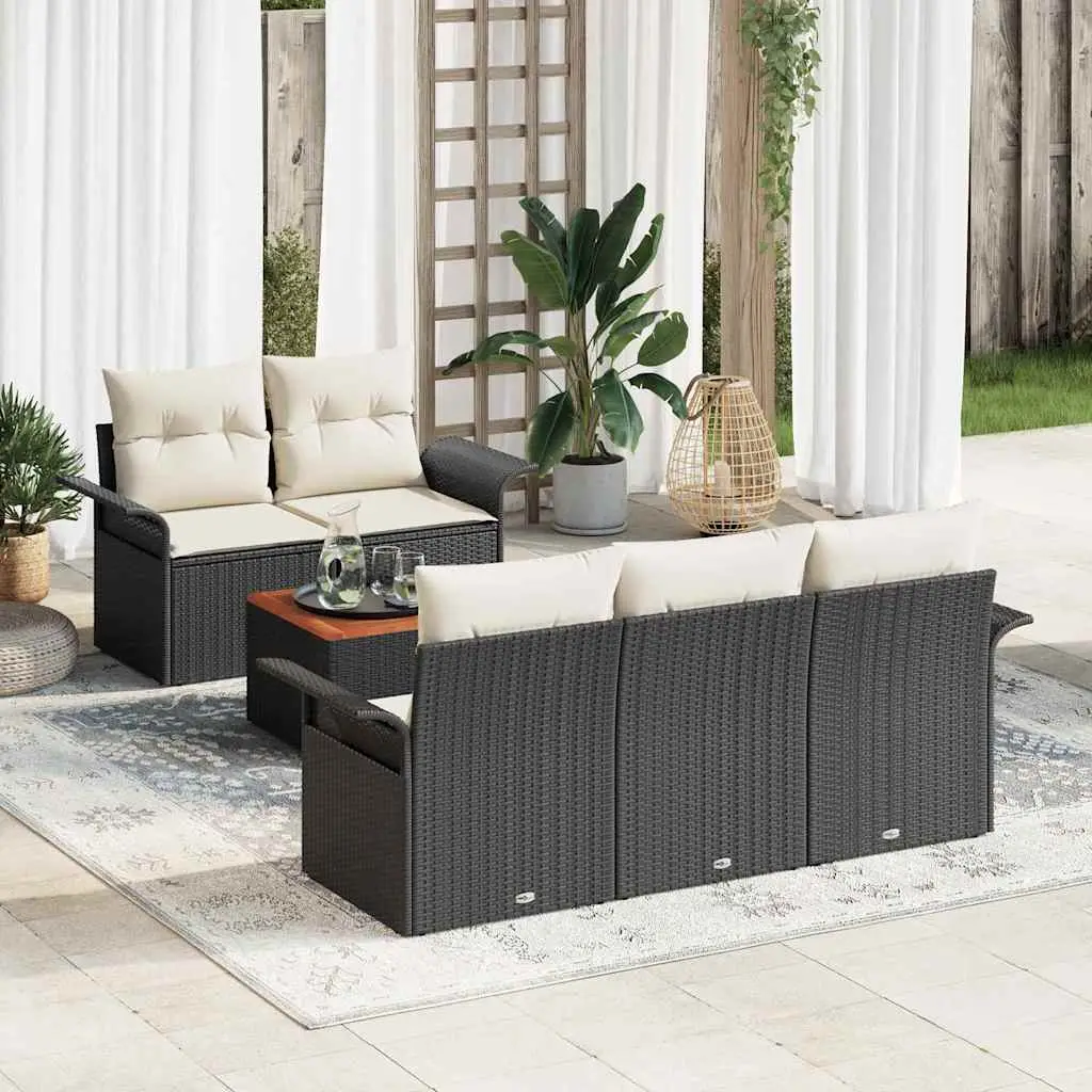 Ensemble de Jardin Noir en Résine Tressée Modulable avec Coffre de Rangement Intégré – ComfortXL Outdoor Living