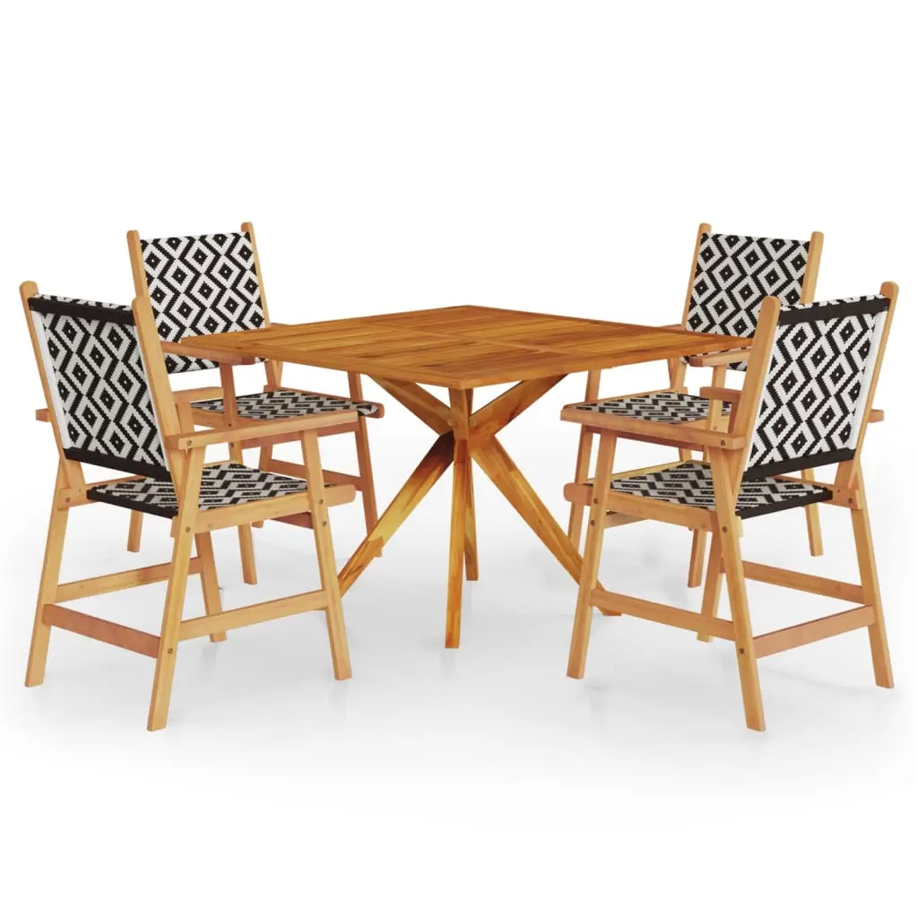 Ensemble de 5 pcs table de jardin avec chaises – mobilier de jardin Bois d’acacia massif-JU2759