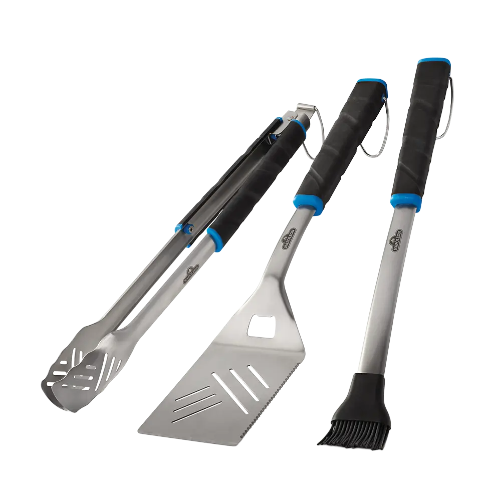 Ensemble de 3 ustensiles de barbecue – Pince / Spatule / Pinceau