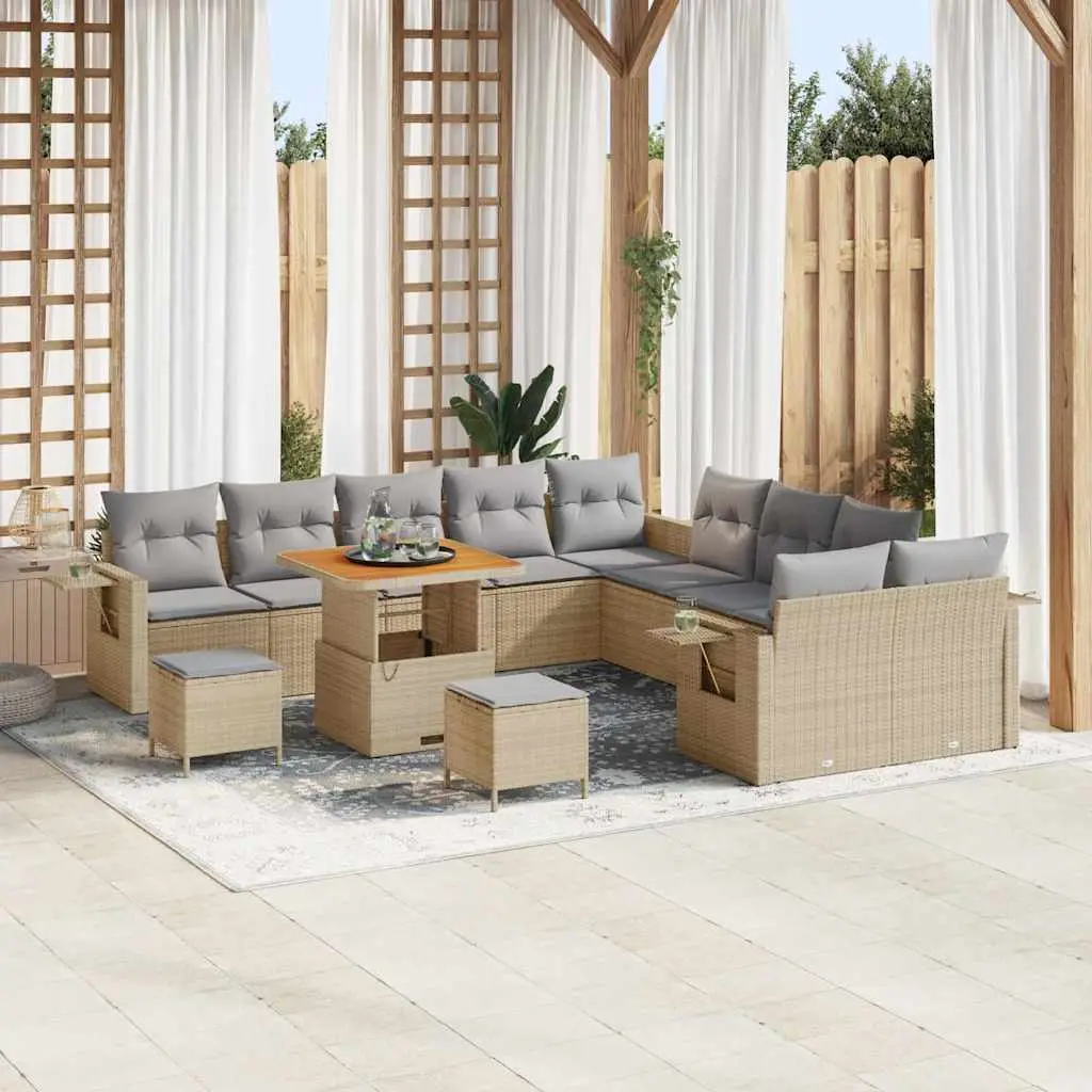 Ensemble de Jardin Contemporain 13 Pièces pour 12 Personnes, Acier et Polyrotin – ComfortXL Outdoor Living