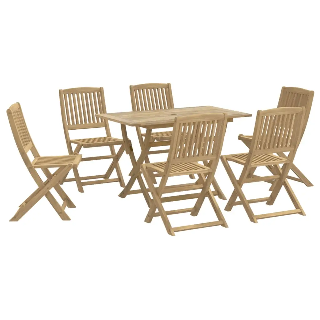 Ensemble de 7 pcs table de jardin avec chaises – mobilier de jardin Bois d’acacia solide-JU2829
