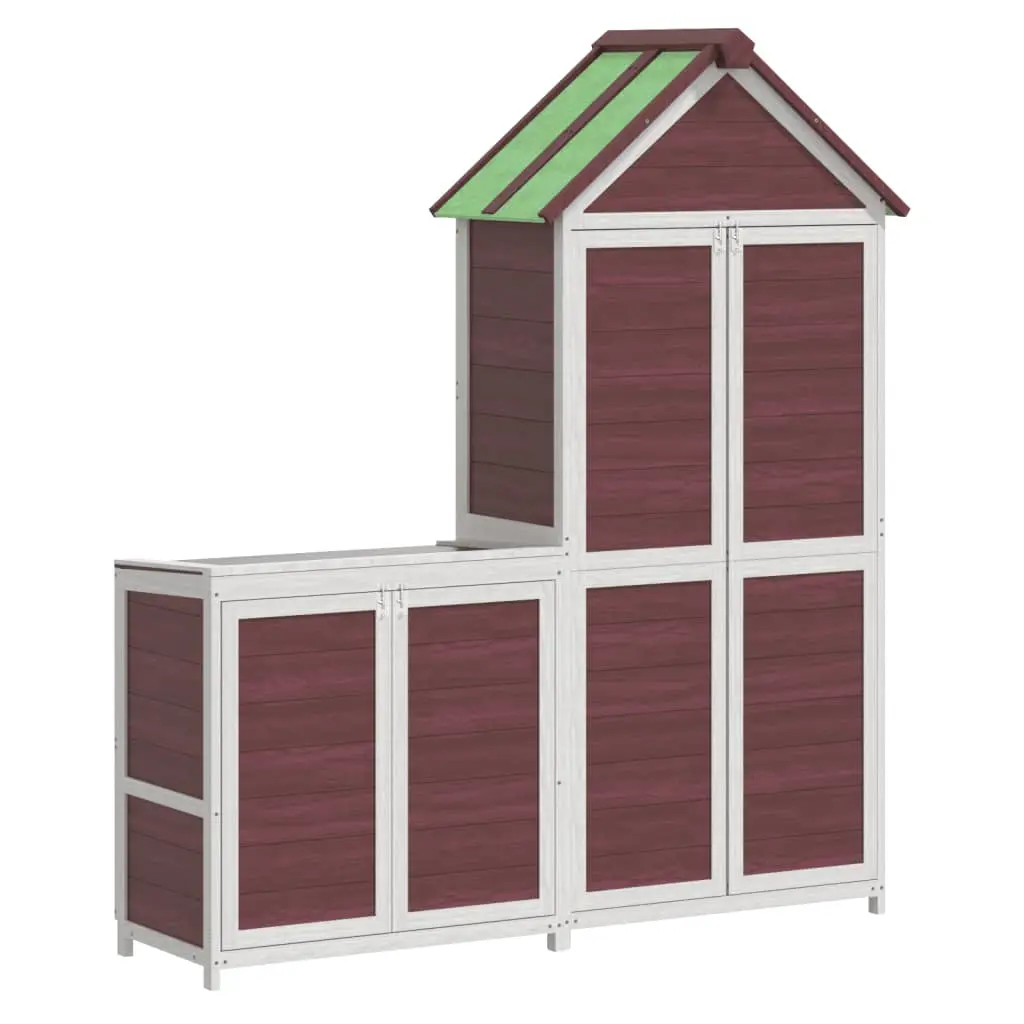 Ensemble de remise à outils de jardin 2 pcs | Mobilier d’extérieur moka pin massif Maison Chic Brun