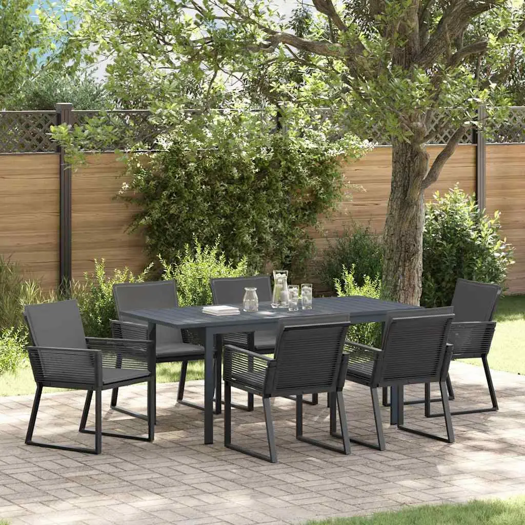 Ensemble de salle à manger pour jardin 7 pcs Anthracite vidaXL 3378822