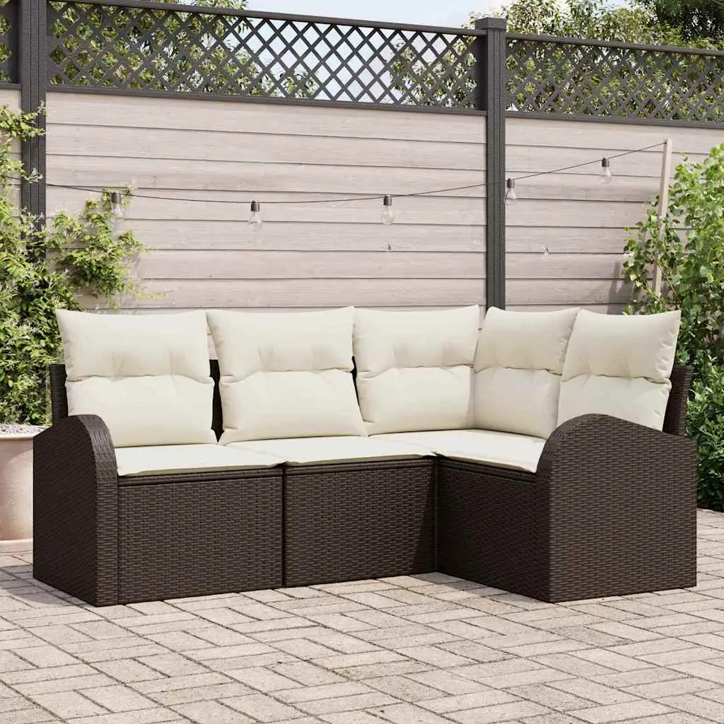 Ensemble de canapé de jardin Marron polyrotin vidaXL 3346018
