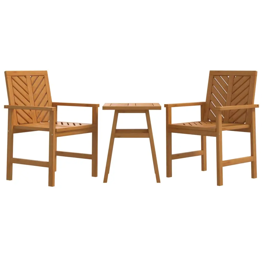 Ensemble de 3 pcs salon de jardin – Mobilier d’extérieur – Mobilier de jardin bois d’acacia solide-JU7296