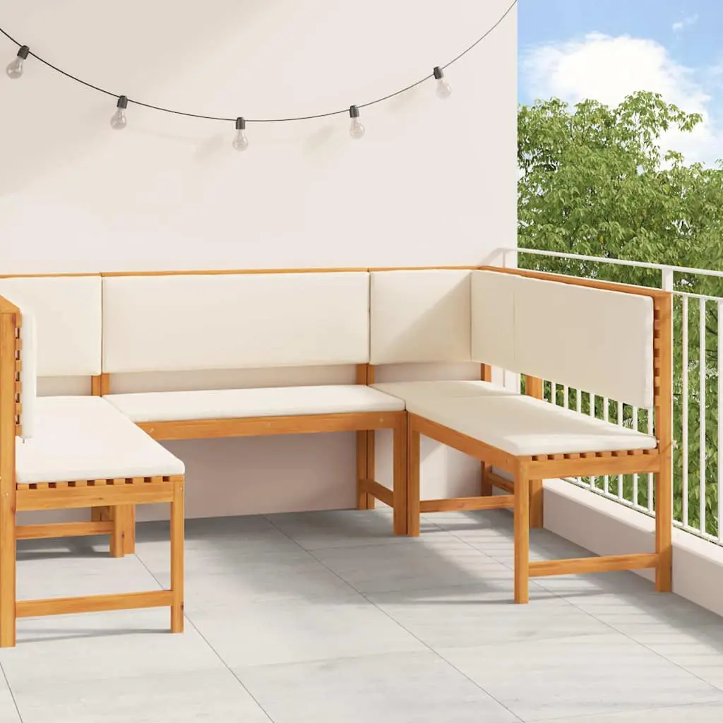 Ensemble de banc de jardin 5 pcs Marron Bois d’Acacia Massif vidaXL 3329103