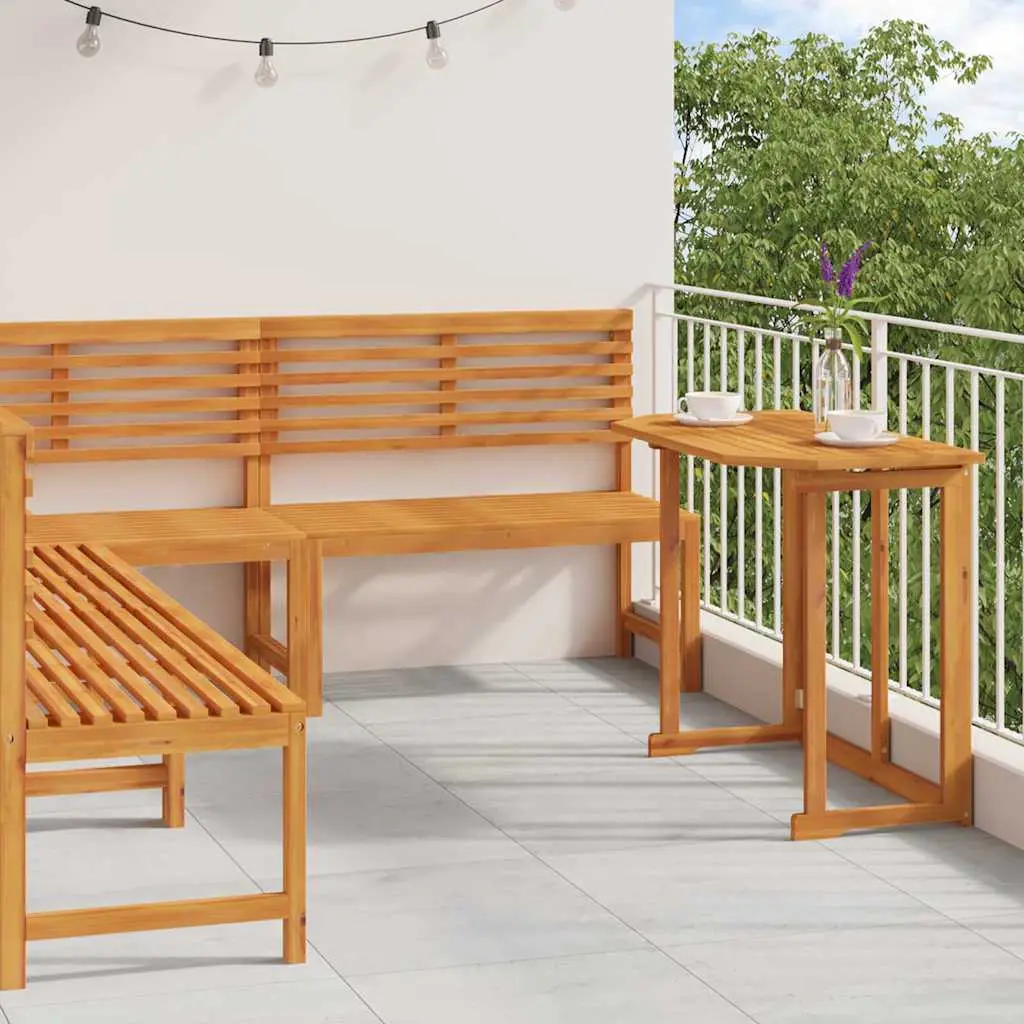 Ensemble de banc de jardin 4 pcs Marron Bois d’Acacia Massif vidaXL 3328693