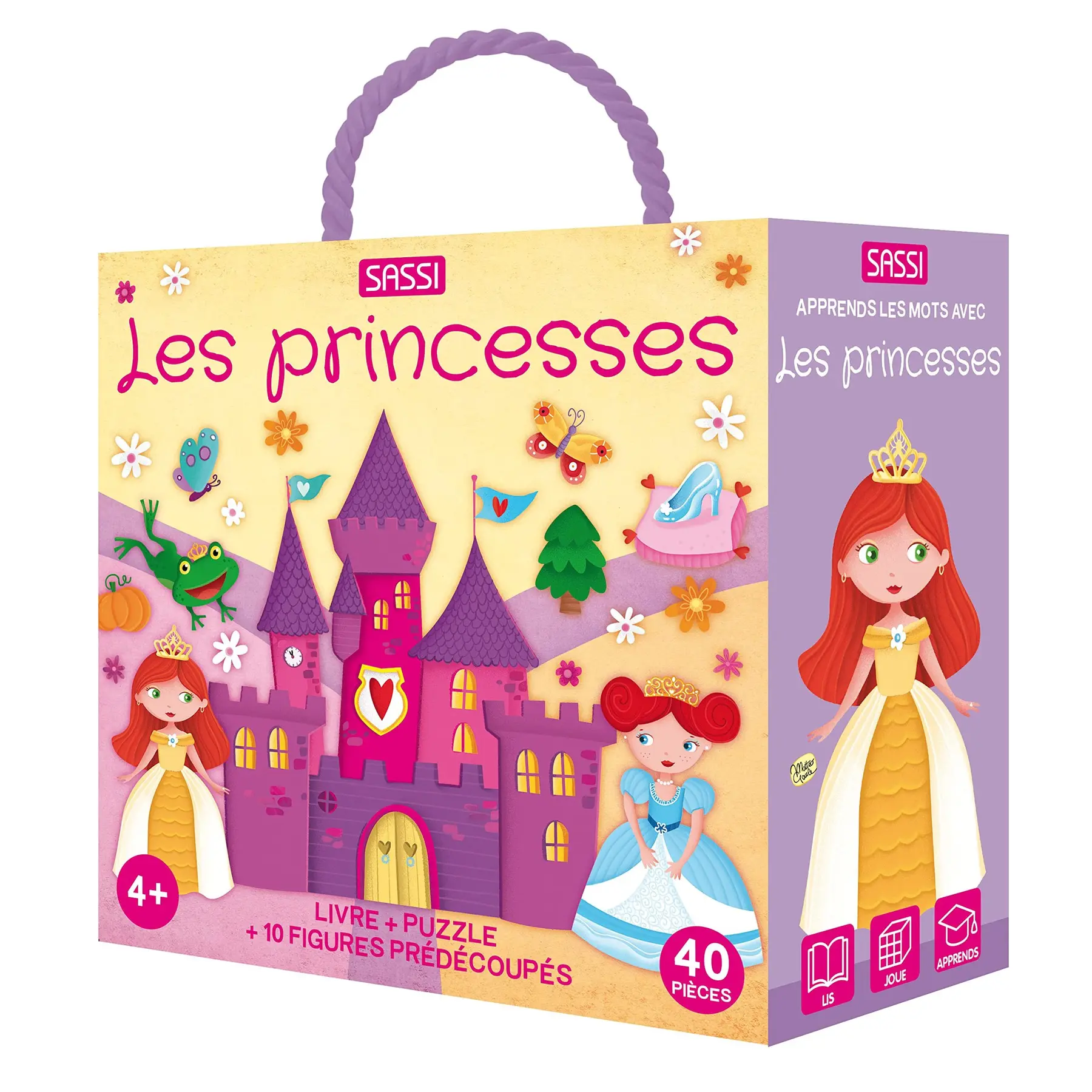 Sassi Puzzle + 2 libros de princesas MULTICOLOR