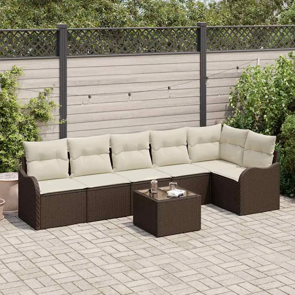 Ensemble de canapé de jardin Marron polyrotin vidaXL 3345728