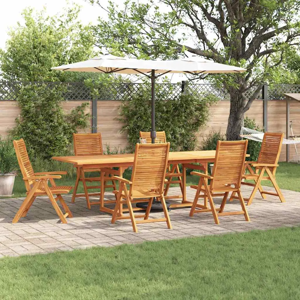 Ensemble de salle à manger pour jardin 7 pcs Marron vidaXL 3375724