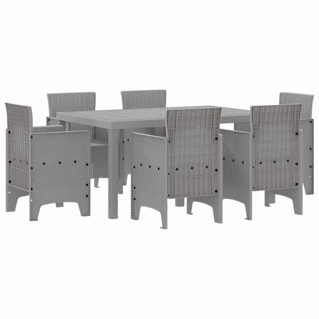 Ensemble de salle à manger pour jardin 7 pcs | Mobilier d’extérieur Gris clair Maison Chic