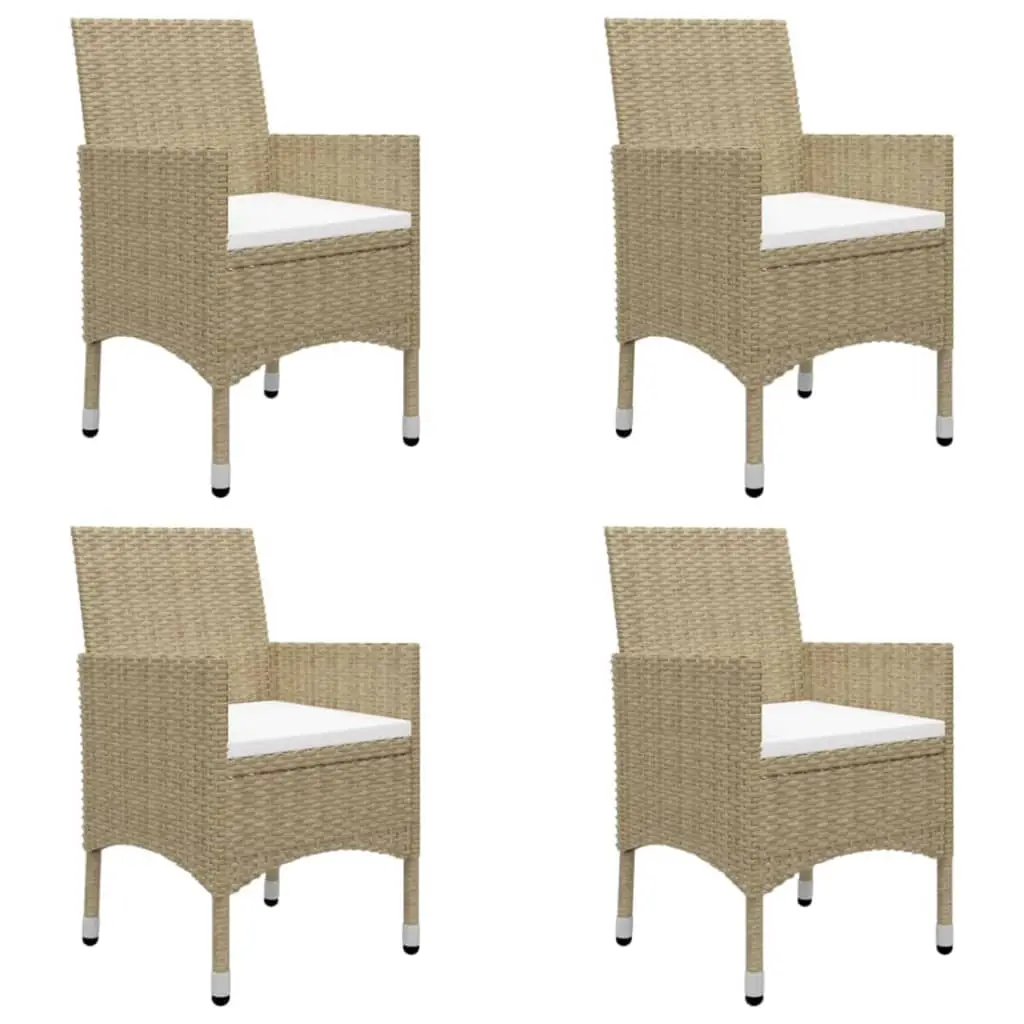 Ensemble de 5 pcs table de jardin avec chaises – mobilier de jardin Beige-JU3045
