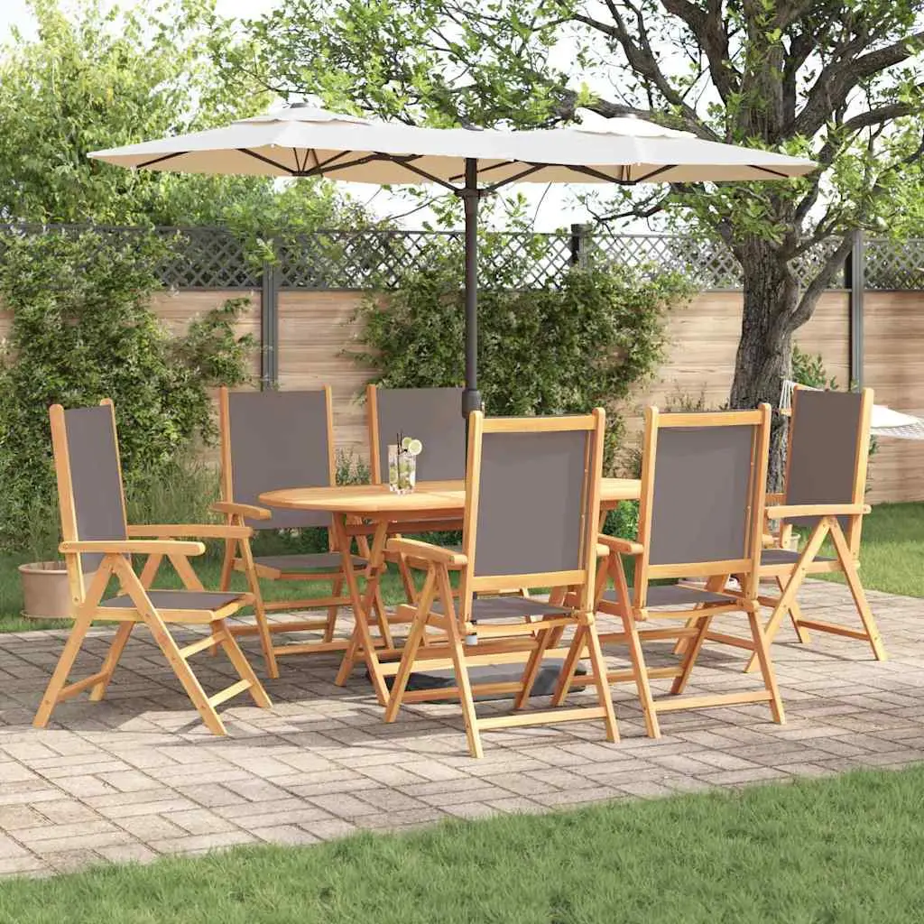Ensemble de salle à manger pour jardin 7 pcs Anthracite vidaXL 3375745