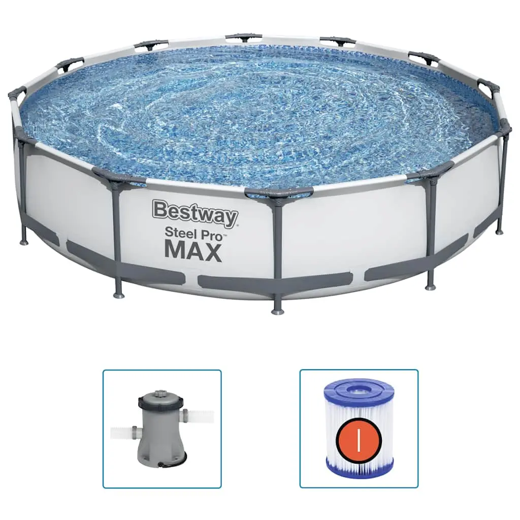 Ensemble de piscine – piscine hors sol Steel Pro MAX 366×76 cm PC440