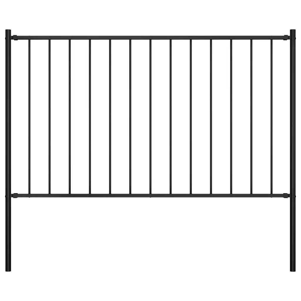 Ensemble Clôture Jardin Acier Enduit Poudre Sécurité Noir 170x125cm – ComfortXL Outdoor Living