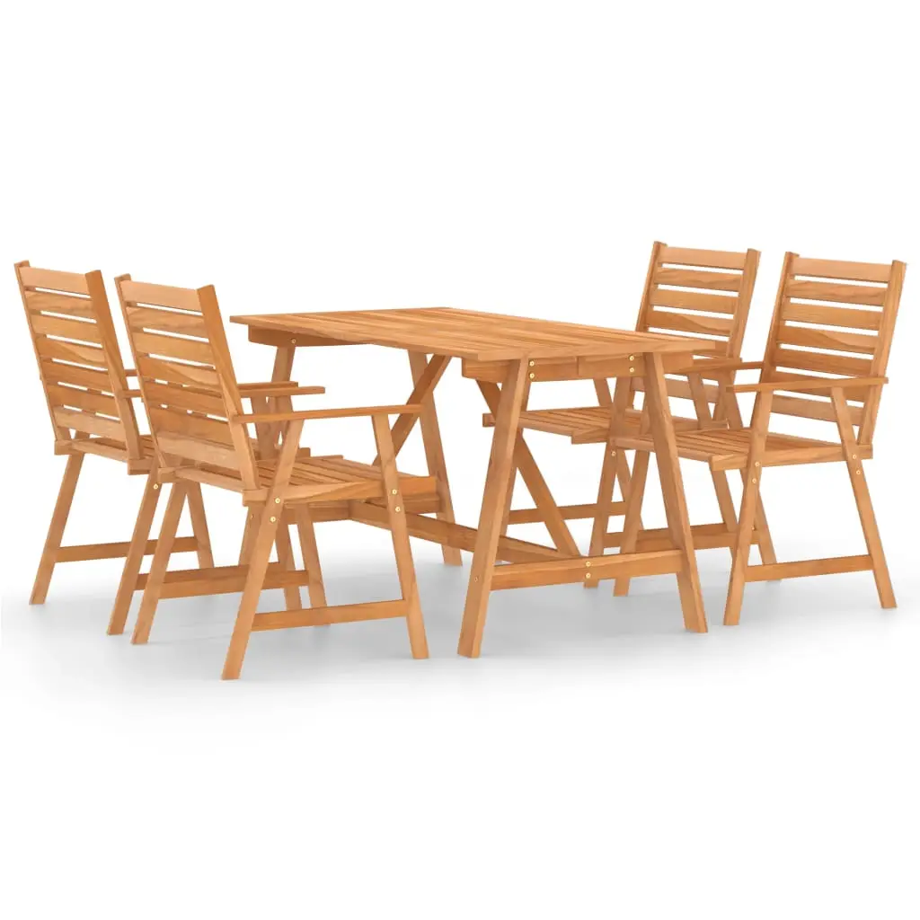 Ensemble de 5 pcs table de jardin avec chaises – mobilier de jardin Bois d’acacia solide-JU2697