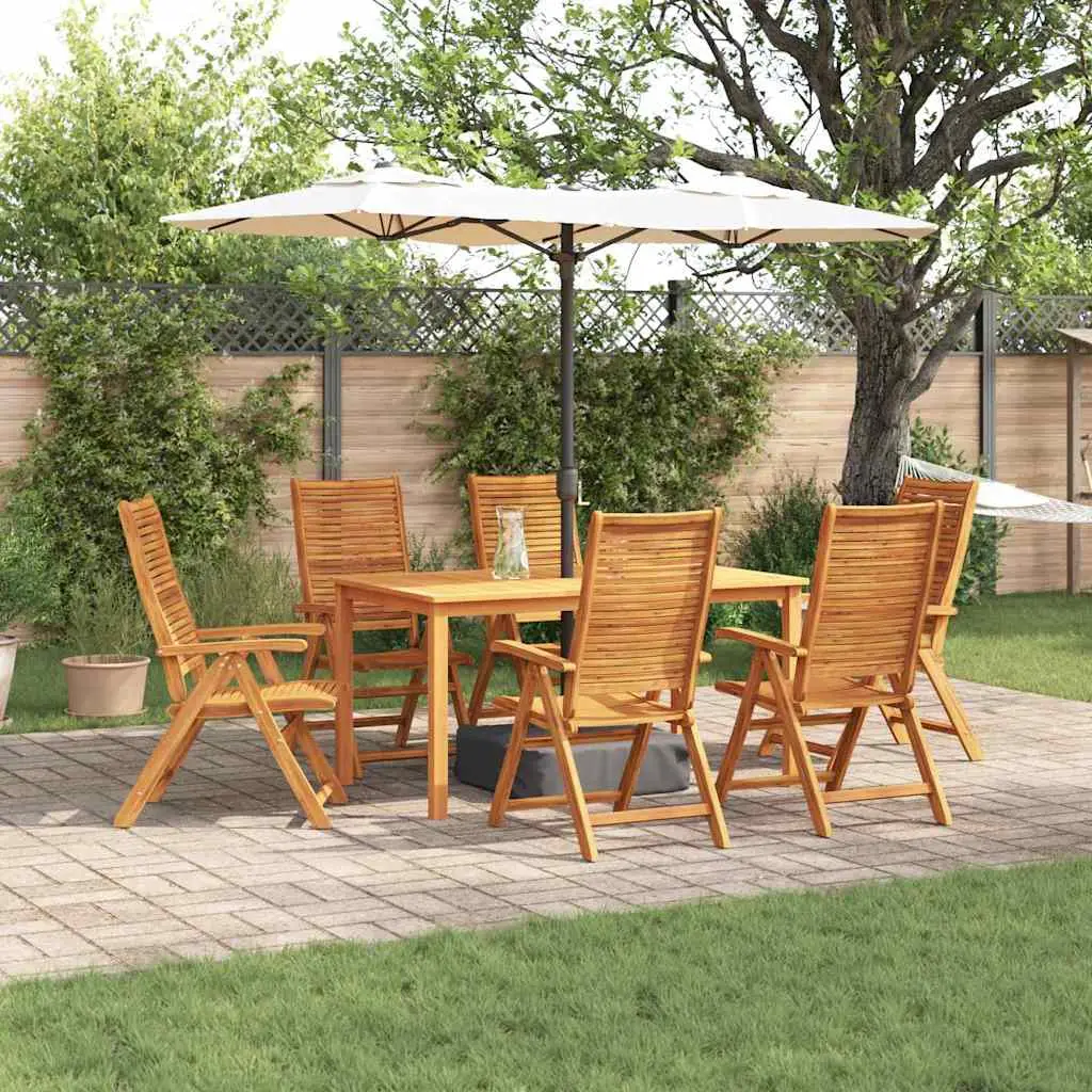 Ensemble de salle à manger pour jardin 7 pcs Marron vidaXL 3375627